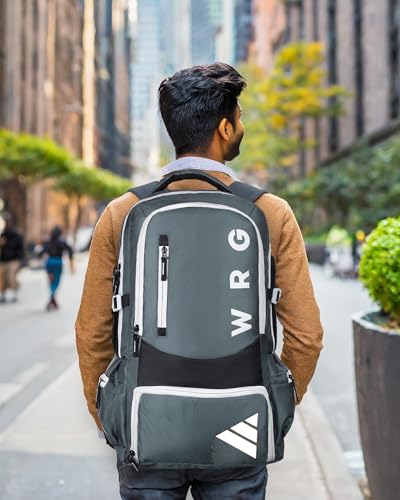 Image of FEDRA 65 LTR Rucksack Travel Backpack for Trekking, Hiking with Shoe Compartment, GREY