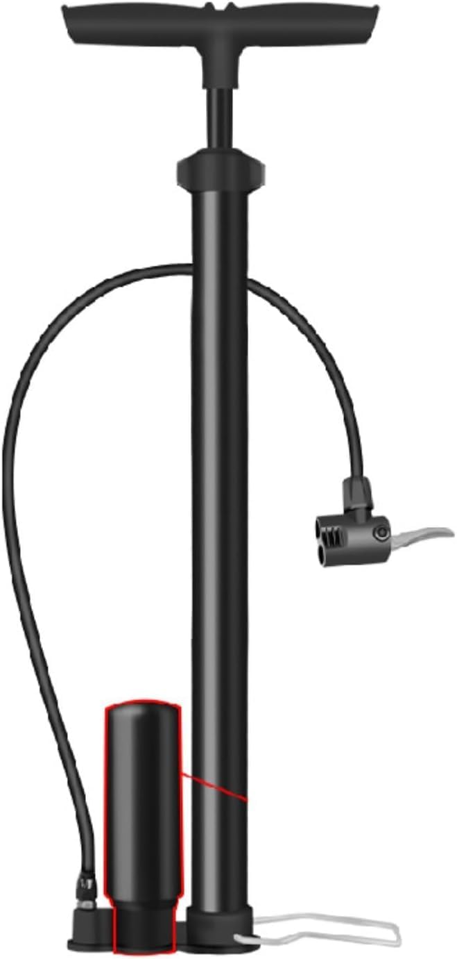 Bike Pump Portable Ball Pump Bike Floor with High Pressure Snubber Easiest to Use with Valve 120 160Psi Color Long with Barometer