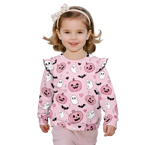 GePrint Little Girls Long Sleeve Top Breathable Polyester Spandex Fabric No Cap Crew-Neck Sweatshirt Washable for Daily Life2