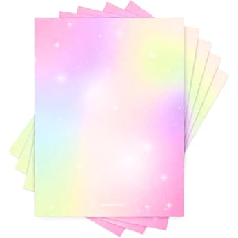 Friendly Fox Rainbow Children's Writing Paper