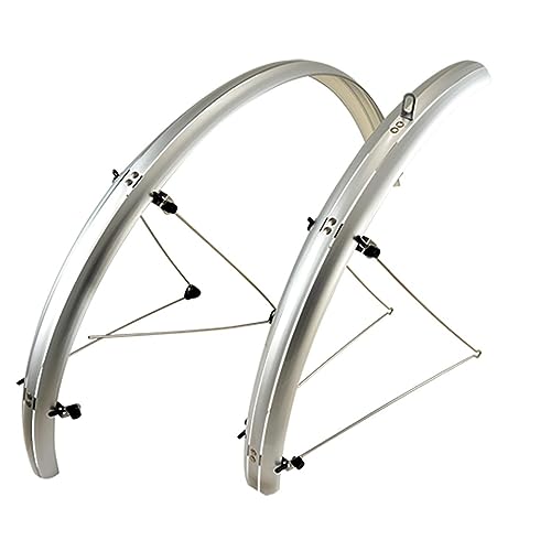 Garde-boue VTC/VTT 26'' strong tringles 54mm argent haute résistance mécanique