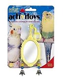 JW Pet Company Activitoy Fancy Mirror Small Bird Toy, Colors Vary