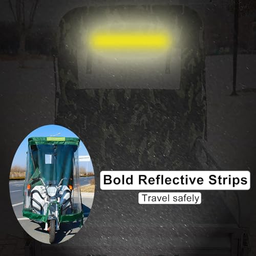 Cubierta de lluvia para scooter de movilidad, toldo reflectante para almacenamiento al aire libre, protección impermeable para triciclos eléctricos y triciclos para adultos