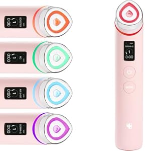 medicube AGE-R Booster Pro | 6-in-1 Real Glass Glow Beauty Massager | for Clear, Radiant, Firmer-Looking Skin | Korean Skin Care | Pink