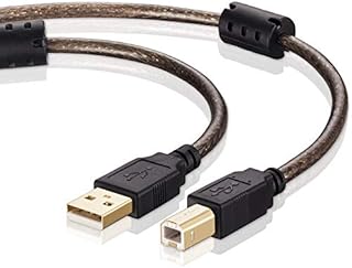 TanQY Printer Cable 10M, USB 2.0 High Speed Gold-Plated Connectors Printer Scanner Cable Cord A Male to B Male (10M, light black)