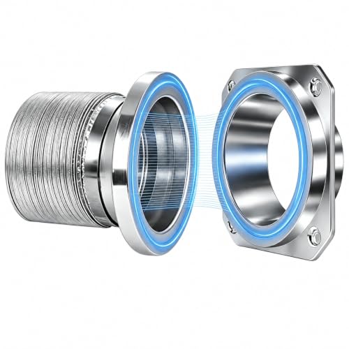 DVC-180 Magnetic Dryer Vent Connector Kit 4-Inch Quick Connect (Silver)