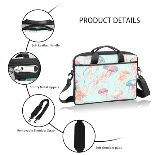 Bolsa para portátil mediana con estampado de medusas miniatura 4