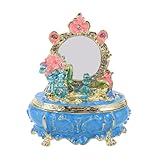 Sublimez votre coiffeuse : mettez en valeur votre coiffeuse et ses accessoires avec une touche vintage, en utilisant un organiseur de bijoux en forme de bonbons et un ornement en métal pour une ambiance luxueuse, une décoration de table et un plateau à vaisselle