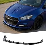 STSEV01 Front Bumper Lip Splitter Spoiler Fit for Dodge Dart 2013 2014 2015 2016 Accessories AERO/GT/Limited/SE/SXT, 3pcs Air Dam Chin Body Kit Underbody Lip (Gloss Black)