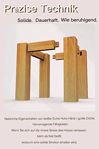 Tabouret de cuisine en bois massif avec finitions classiques - 5