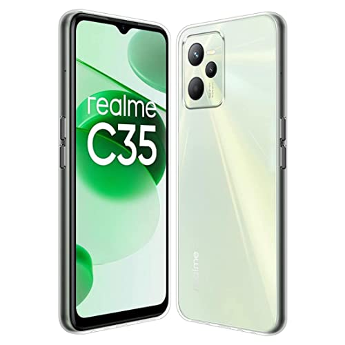 Image of Rubber Back Cover for Realme RMX3511 / Realme C35 - Transparent