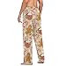 Ollabaky Men's Pajama Pants Cute Christmas Gingerbread Separate Bottoms Mens Sleep Lounge Pants Pjs with Pockets, M