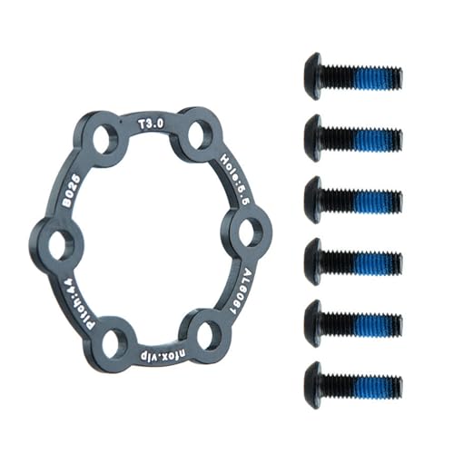 XAGMODSHN Aluminium Alloy 6 Hole Brake Disc with 6 Screws Electric Scooter Brake Disc Scooter Brake Disc Rotor Pad Easy to Use