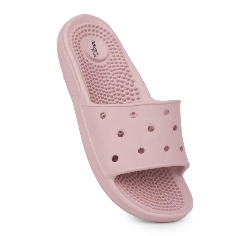 Image of ACTION Women's Casual Slip-On Slippers | Comfortable Textured Footbed | Lightweight Open-Toe Sandals for Daily Wear | Stylish Home & Outdoor Footwear
