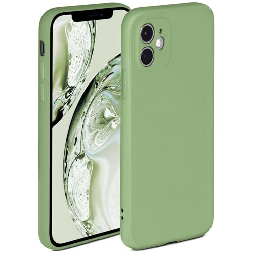 Coque silicone iPhone 12 antichoc vert mat contre les chutes