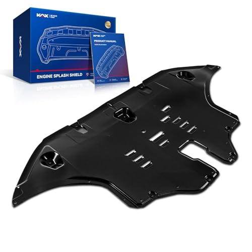 Image of KAX Engine Splash Shield Front Lower Under Cover Compatible with 2019-2020 Hyundai Santa Fe, Replace# HY1228196, 29110S2000, HY1228196C, HY1228196DSC, HY1228196N, HY1228196P, HY1228196D