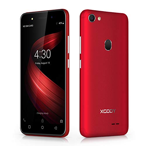 Unlocked Cell Phone, Xgody Smartphones International Version, Dual Sim Mobile Phones with 5 inch Screen|1GB RAM + 8GB ROM| Android 8.1|5.0 MP+ 13.0 MP|2500 mAh Battery (Red)