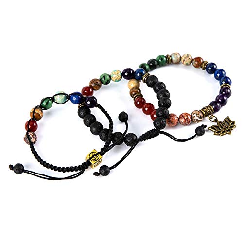 Chakra Bead Bracelets For Women - 8Mm 7 Chakra Healing Bracelet With Real Stones Anxiety Meditation Yoga Gemstone Jewelry #TOP4