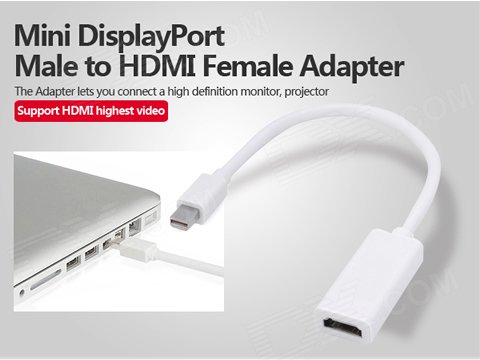 Goobay 67880 Mini DisplayPort naar HDMI Female Kabel - 4K 30Hz - 10cm - GOOBAY67880