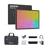 amaran Pano 120c Kit 120W RGBWW LED Panel Video Light APP Control,CCT 2,300K-10,000K Photography Studio Lighting w/Softbox/12 Scenes/Support USB-C PD/for Outdoor Filming Recording Streaming (Charcoal)