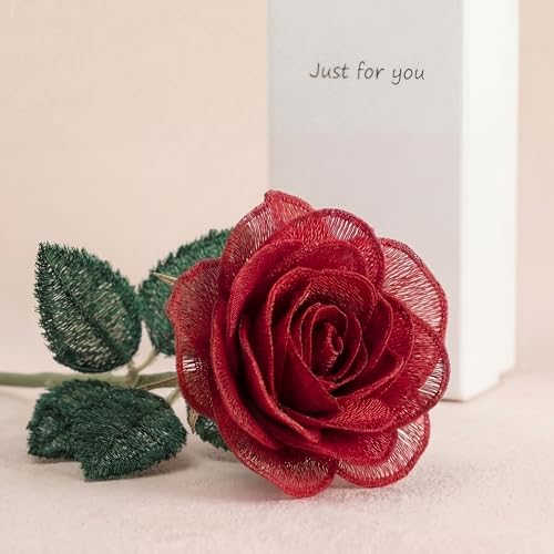 Maysing Valentine's Day Red Handmade Lace Flower 13...