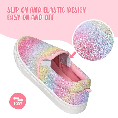 Image of K KomForme Boys & Girls Slip on Shoes, Toddler Canvas Walking Shoes | Lightweight, Comfortable
