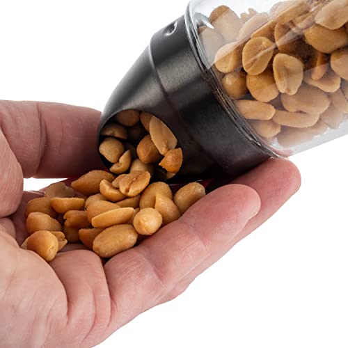 APS 40517 Snackspender, Behälter aus Glas, Schraubdeckel aus Edelstahl, Ø 8,5 cm, Höhe 15,5 cm