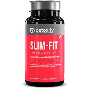 Detoxify Slim-Fit | Vetverbrander Cafeïnevrij | FatBurner Without Coffeine | Groene Koffie Garcinia Piperin | 30 Dagen | 60 Capsule