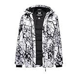 Arctix Kids Insulated Quilted Lining Waterproof Taped Cold Weather Ultimate Performance Jacket, Cracked Marble White, Small
