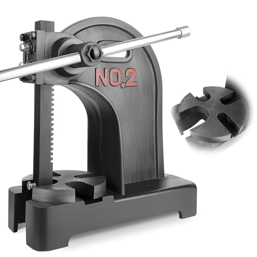 Image of PXVWA 2 Ton Arbor Press Heavy Duty Manual Desktop Arbor Press for Metal forming Plastics Cutting, Hole Punching, (Black)