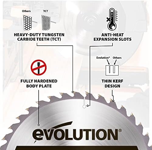 Evolution Power Tools HTC210WRAGE Wood Carbide-Tipped Blade, 210 mm