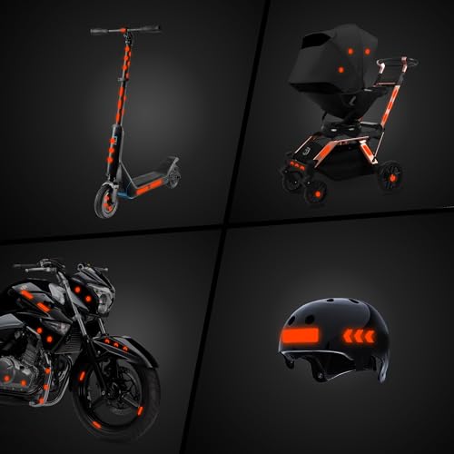 Image of LOOM Reflective Stickers | 67pc Engineer Org | Reflective Stickers for Helmet, Bike, Motorcycle, Hard Hat | Waterproof Reflectors for Car, Trailer | Bike Reflectors for Night Riding