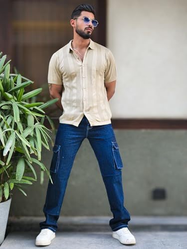 Image of Maniac || Mens || Half Sleeve || Rib Stitch || Flat Knit || Cotton || Shirt