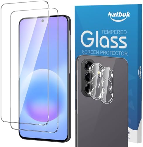 2+2 Pack for Samsung Galaxy A37/A57/A36/A56 5G Screen Protector with Camera Lens Protector,9H Tempered Glass Film,HD Clear Scratch Resistant,Bubble-Free for Galaxy A37 5G Screen Protector