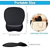 Wugauwor Tappetino Mouse Ergonomico con Poggiapolsi, Cuscino in Gel Schiuma a Memoria & Base Antiscivolo, Tappeto Mouse Grande Impermeabile per Ufficio e Gaming, 24x20.5cm, Tappetino Scrivania Nero