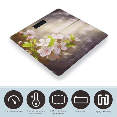 Báscula de baño digital con vidrio templado y pantalla LCD miniatura 3