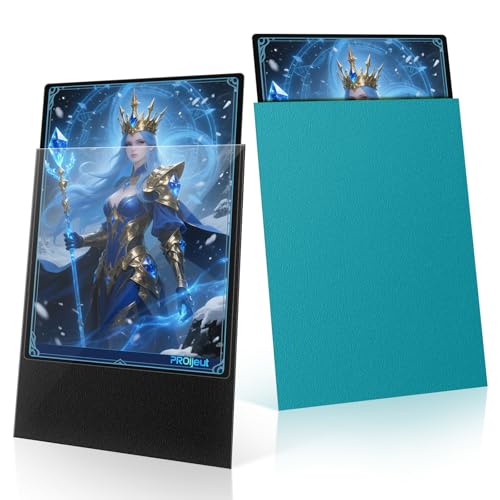 Image of 200 Pack Card Sleeves, Matte Dual Trading Card Sleeves with Opaque Back & Smooth Shuffle, Tear Resistant Card Protectors for MTG, TCG and Game Cards (Glacier Blue)