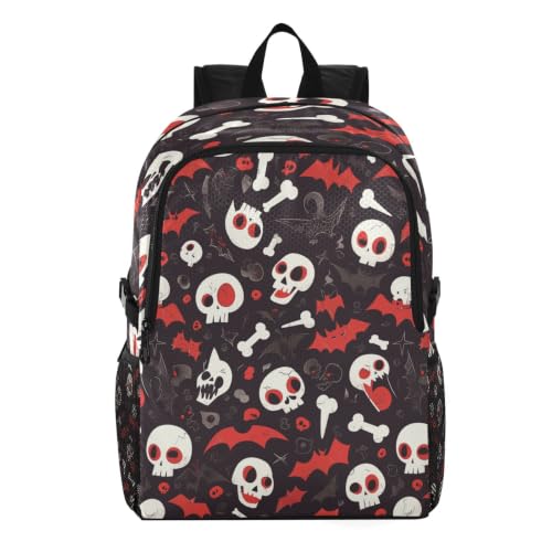 Sac à dos de randonnée pliable dessin animé crâne imperméable