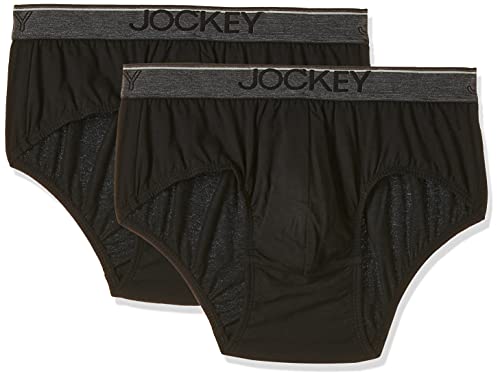 Image of Jockey 8037 Men's Super Combed Cotton Solid Brief with Ultrasoft Waistband (Pack of 2)