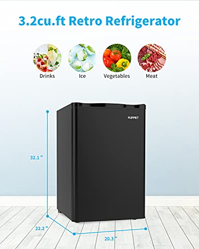 Kuppet Mini Refrigerator Compact Refrigerator-Small Drink Food Storage Machine For Dorm, Garage, Camper, Basement Or Office, Single Door Mini Fridge, 4.5 Cu.ft,Black #TOP5