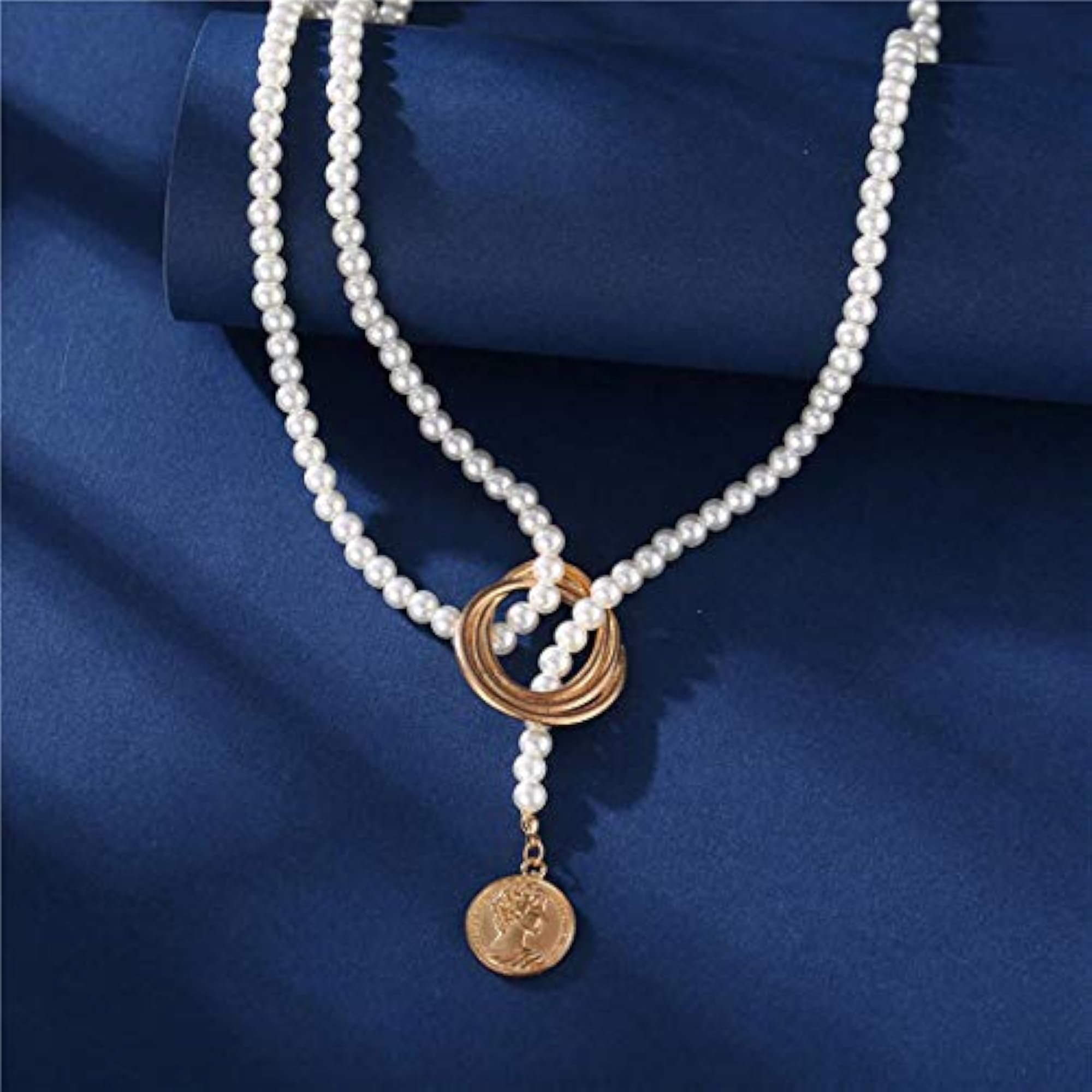 Layered Necklace with Plated Jewellery