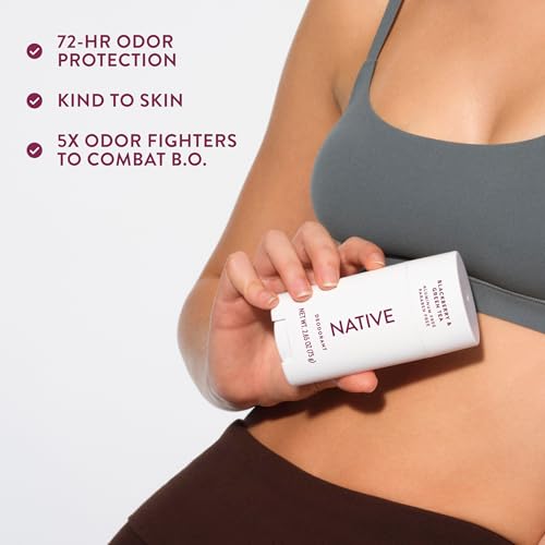 Native Deodorant Contains Naturally Derived Ingredients, 72 Hour Odor Control, Deodorant for Women and Men, Aluminum Free, Blackberry & Green Tea 2.65oz - image 7