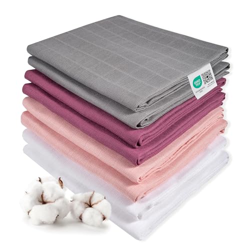 MAKIAN Mullwindeln 8er Pack, 70x70 cm, Oeko-TEX® Standard 100 geprüft