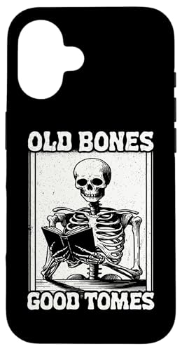 Old Bones Good Tomes Book Lover Bookworm �X�P���g���u�b�N �X�}�z�P�[�X iPhone 16 �p