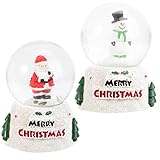 VALICLUD Random Color Christmas Santa Claus Snow Globe Water Ball Christmas Snow Globes for Kids...