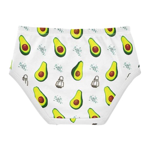Cotton Girls Underwear Toddler Cute Green Avocados White Cute Panties Girl Stylish Briefs Kids Undies 2t2