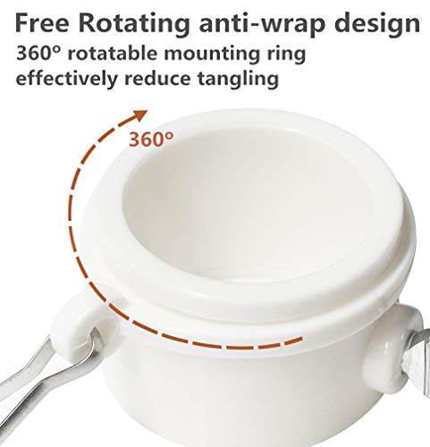 Tangle-Free Rotating Flapole Mounting Rings with Metal Clips