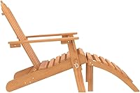 Vista 5 de Patio Adirondack Chairs with Footrests Solid Wood Acacia Outdoor Dining Set for Yard, Garden and Courtyard Furniture, Waterproof and Foldable