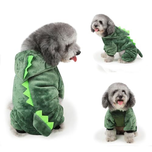 FRCOLOR Drachenhundekostü Kostü Hund Halloweenkostü Hundebekleidung Für Große Hunde Drachenkostü Für Hunde Hund Drachen Kostü Großes Hundekostü Fleecejacke Hundekleidung Karikatur