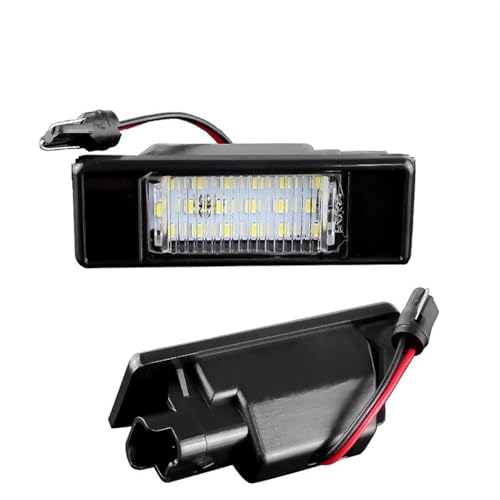 Luces matrícula LED Nissan Juke Qashqai bombillas de alta luminosidad blanca 2 unidades